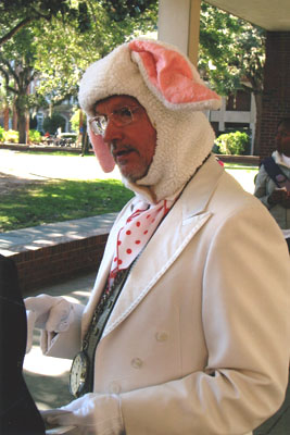 John Ingram as the White Rabbit