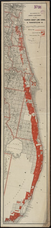Florida Coast Line Canal and Transportation Co. map; source: Boston Public Library