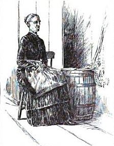 Illustration of Mary Addison; source: Frank Leslie's Popular Monthly American Magazine, 1891