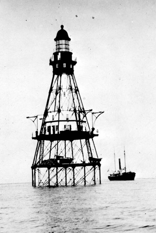 Fowey Rocks Lighthouse, 1892; source: State Archives of Florida, Florida Memory