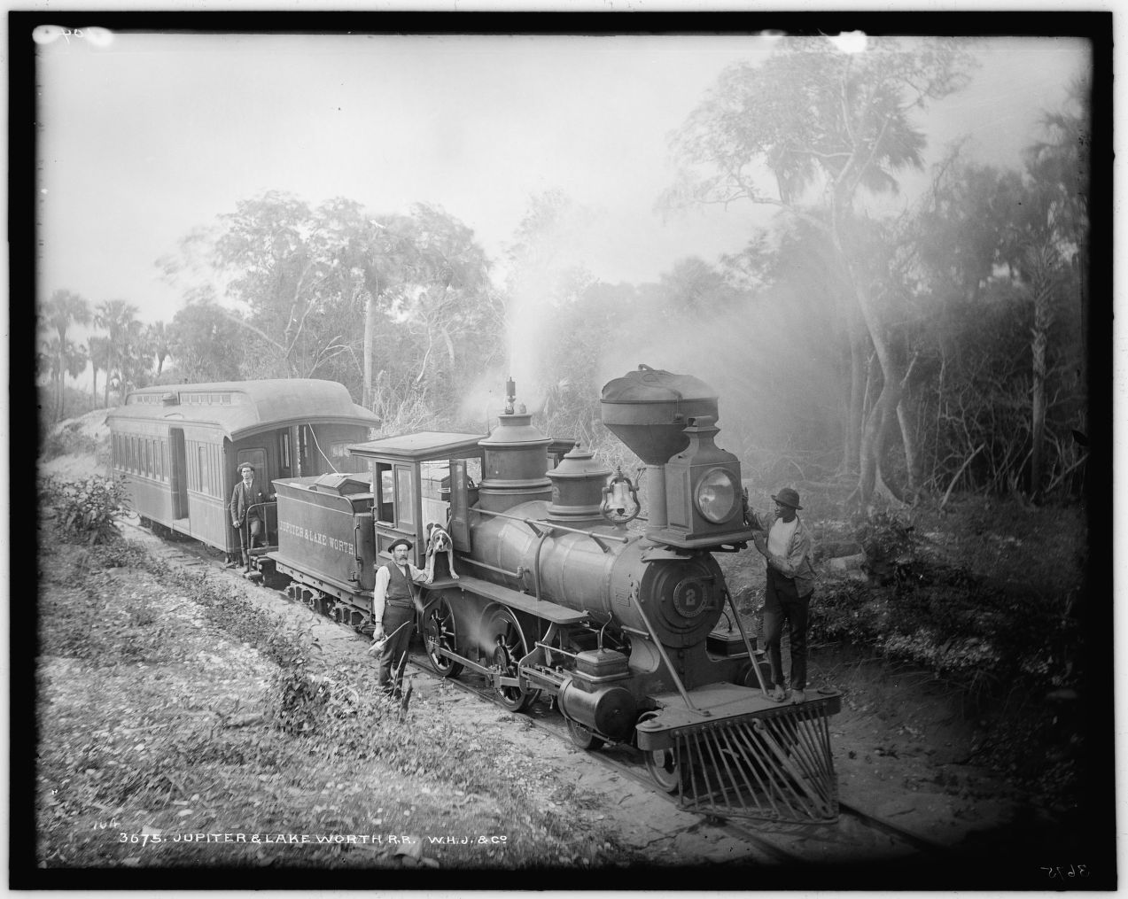 Photo of Jupiter and Lake Worth R.R. train No. 2; source: Library of Congress