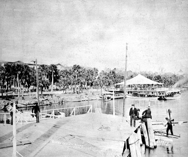 View of the pier at the Indian River Hotel - Rockledge, Florida; source: State Archives of Florida, Florida Memory