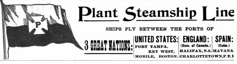 Plant Steam Ship Line advertisement