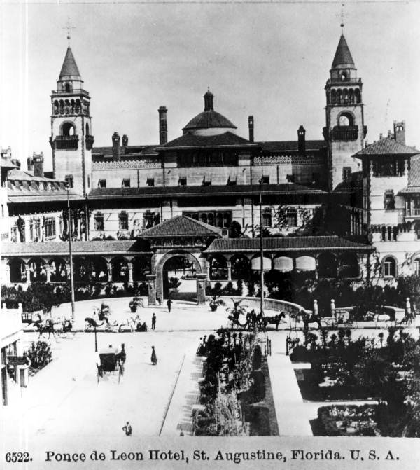Ponce de Leon Hotel, St. Augustine, 1891; source: State Archives of Florida, Florida Memory